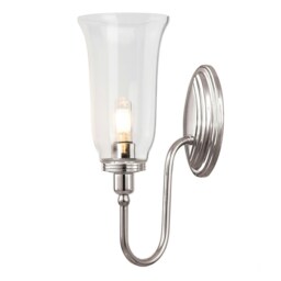 Blake 1 Light Bathroom Wall Light Polished Nickel IP44, G9