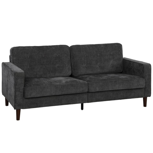 HOMCOM 3 Seater Sofa with Button Tufting Wood Legs