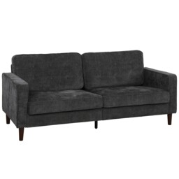 HOMCOM 3 Seater Sofa with Button Tufting Wood Legs