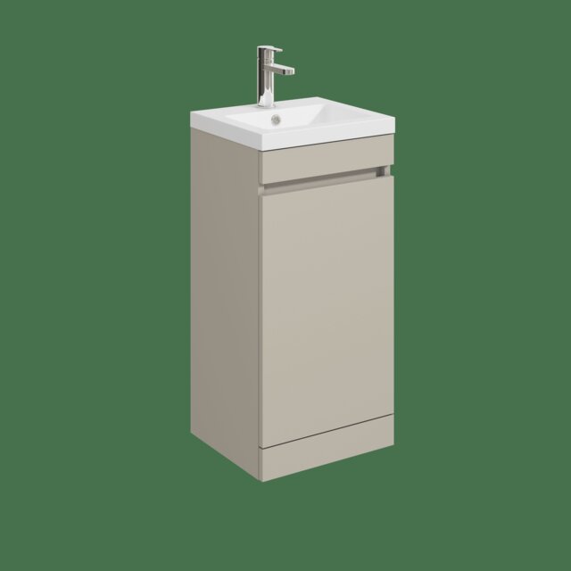 Balterley Floor Standing 1 Door Compact Unit with Polymarble Basin Grey 800 x 400 x 353mm