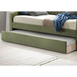 Fabric Small Single Day Bed in Green