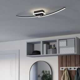 EGLO Lungolago Black Steel Minimalist Ceiling Light