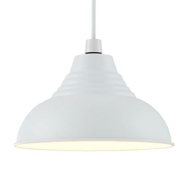 BHS Steel Diner Easy Fit Light Shade, White White White 1