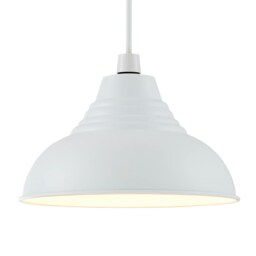 BHS Steel Diner Easy Fit Light Shade, White White White 1