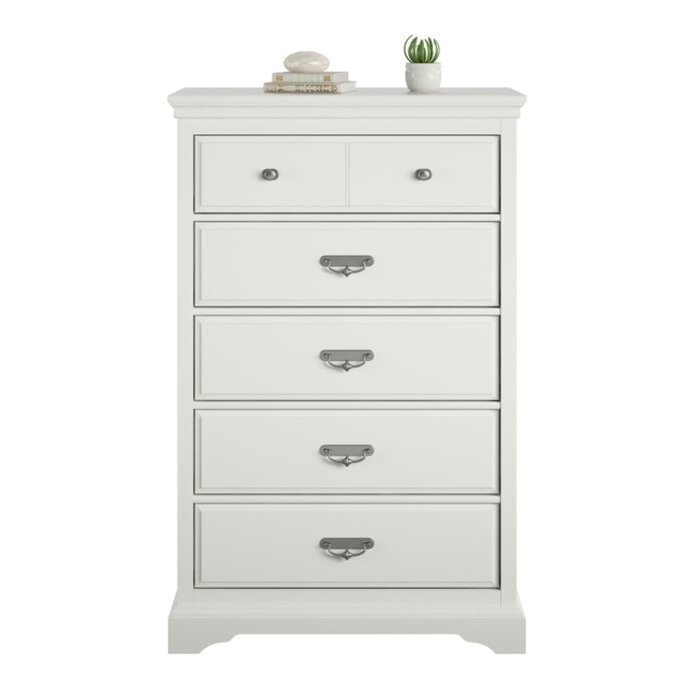Bristol 5 Drawer Dresser White White WHITE One Size 2