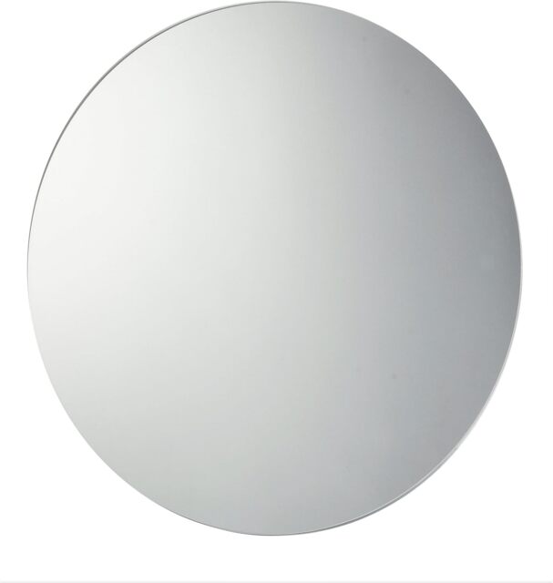 40cm Circular Frameless Bathroom Mirror with Wall Hanging Fittings