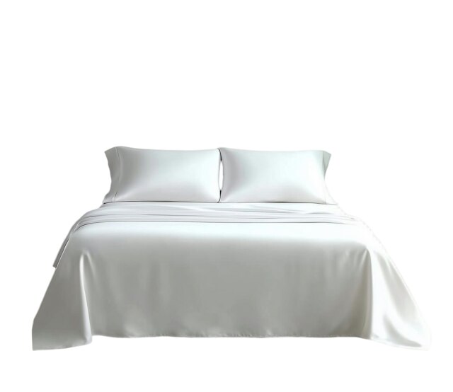 Microfibre Soft Touch Flat Sheet Plain Dyed Bed Linen White White Super King