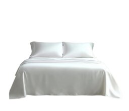 Microfibre Soft Touch Flat Sheet Plain Dyed Bed Linen White White Super King