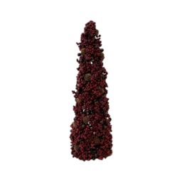 Luxury Burgundy Berry and Mini Pinecone Tree 49cm