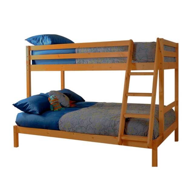 Caramel Triple Bunk Bed 3ft Single & 4ft Small Double Wooden