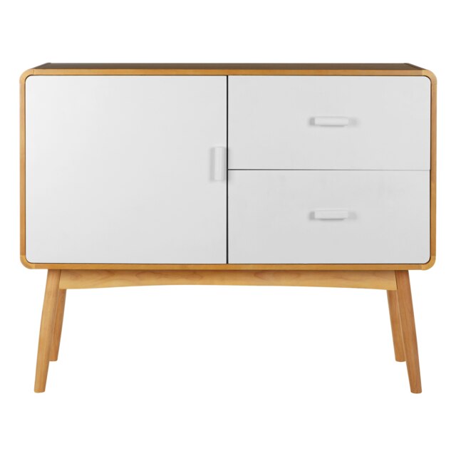 Orsina Scandi Style Sideboard, Natural Wood Sideboard, Modern Oak Wood Sideboard, 1 Door and 2 Drawer Sideboard