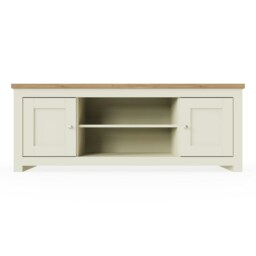 Lisbon TV Unit 2 Doors & 1 Shelf Cream & Oak
