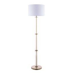 Pagazzi Kaelin Antique Brass and Glass Floor Lamp