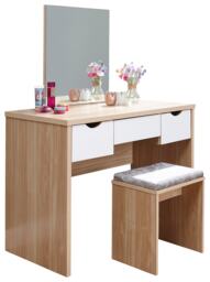Elizabeth Dressing Table Set Brown Oak