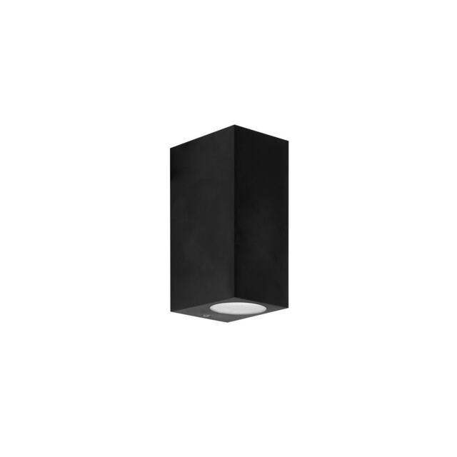 Kubo Double Emission Outdoor Wall Fixture Up Down Light Black IP44 GU10 7W