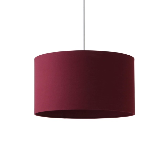 ValueLights Reni Plum Fabric Ceiling Shade and Bulb (D)45cm