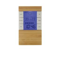 XD Collection Utah Bamboo Digital Desk Clock - Brown - One Size Brown