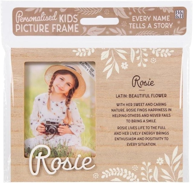 History & Heraldry Pre-Personalised Kids Wooden Picture Frame - Rosie