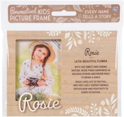History & Heraldry Pre-Personalised Kids Wooden Picture Frame - Rosie