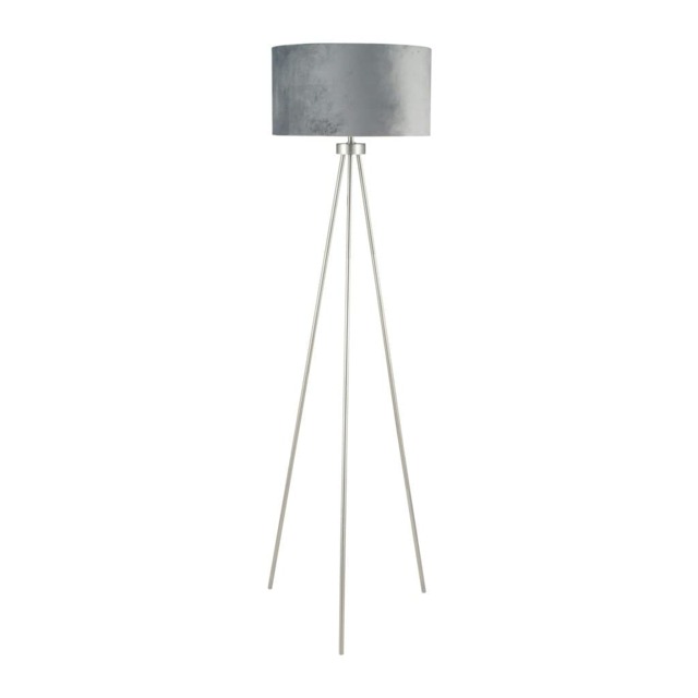 Silver Metal Tripod Floor Lamp For Living Room