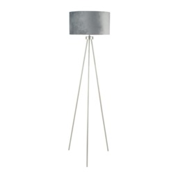 Silver Metal Tripod Floor Lamp For Living Room