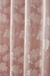 English Garden Lined Eyelet Jacquard Curtains 168cm x 137cm Blush Pink Pink Pink