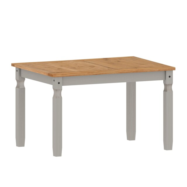 Mercers Furniture Corona Grey Wax 4'0 Dining Table Solid Wood Pine Wooden Kitchen with Mexican Styling