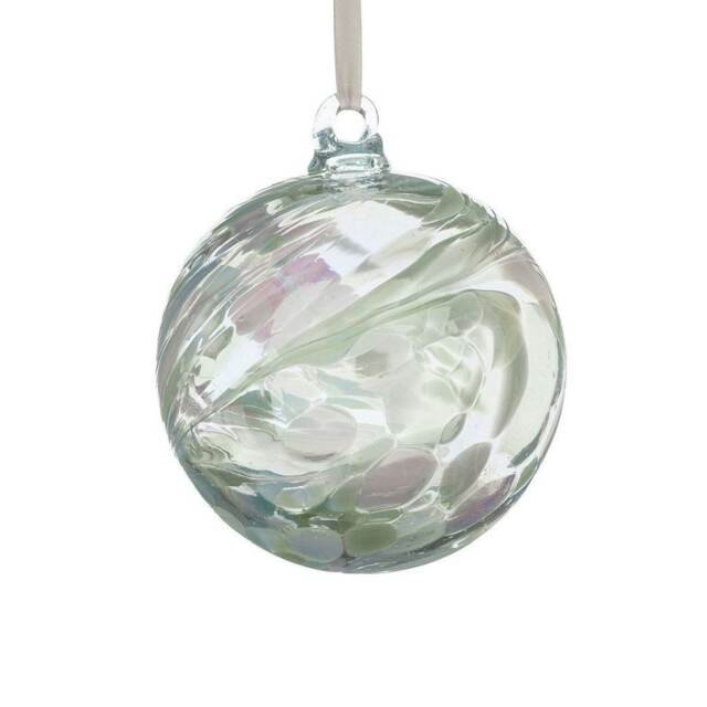 Sienna Glass Hanging Ornament 10cm Friendship Ball Pearl