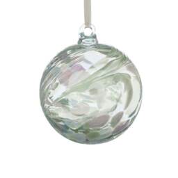 Sienna Glass Hanging Ornament 10cm Friendship Ball Pearl