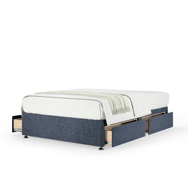 Majestic 1000 Pocket Sprung Midnight Linen 4 Drawer Divan Set King Size