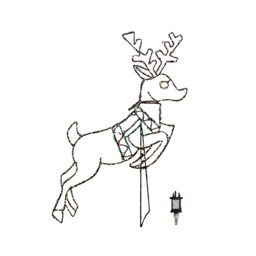 1.1m x 73cm Light up Prancing Christmas Reindeer with 350 Multi-Coloured LEDs