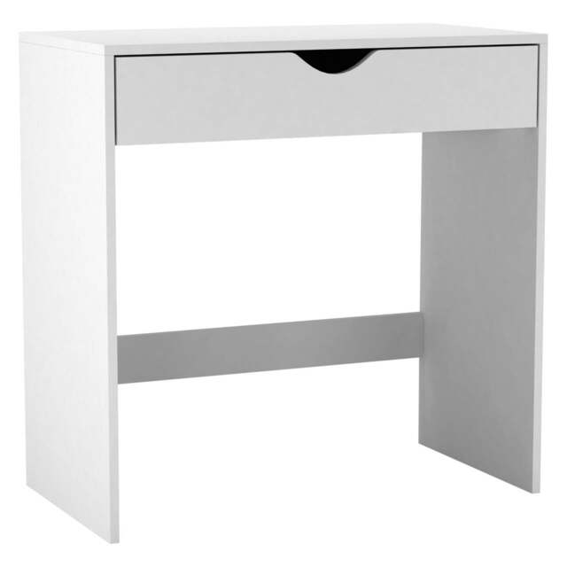 1 Drawer Dressing Table Console Desk, 75 x 40 x 75 cm White White & White 9 x 42.5 x 77.5 1