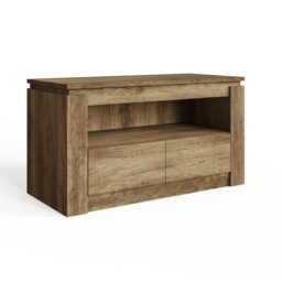 Canyon Oak 2 Drawer TV Unit Brown Grey Oak