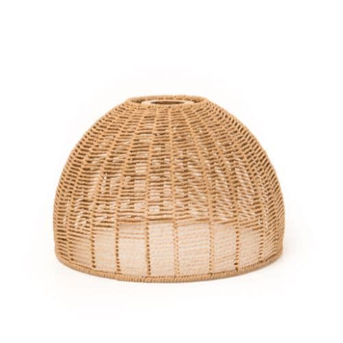 Wicker Ceiling Light Shade Pendant 29cm Brown 1 - Wicker Single 1