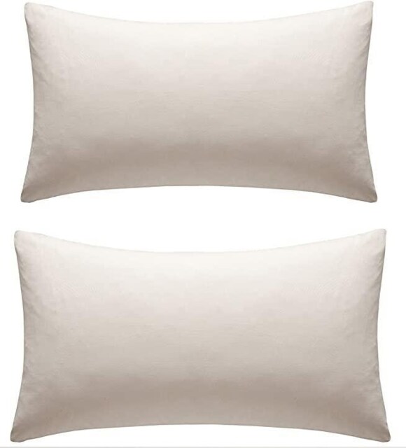 Percale Pillowcase Pair in Cream Cream Cream