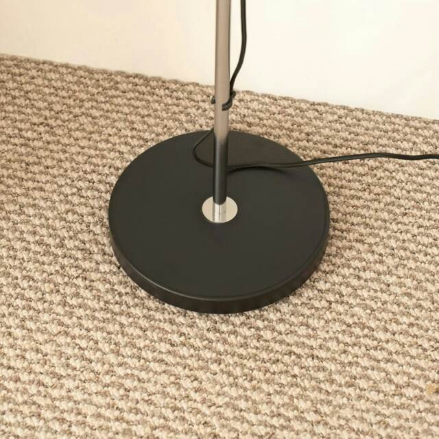 ValueLights Orion Black Father Son Upright and Side Adjustable Floor Lamp and LED Bulb Black