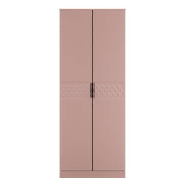 Islay Tall Double Wardrobe in Kobe Pink (Ready Assembled) Pink Kobe Pink