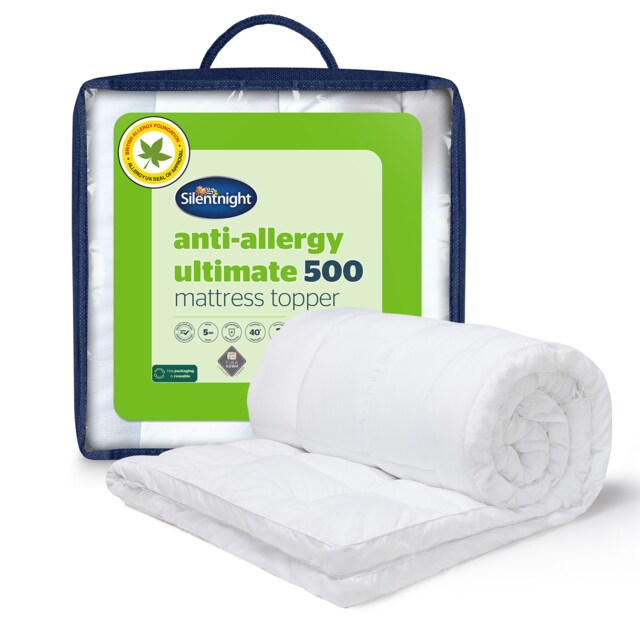 Silentnight Anti-Allergy Ultimate Mattress Topper 500, 5cm Thick White 1