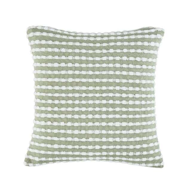 Catherine Lansfield Stab Stitch Cushion Green Sage Green 43x43cm