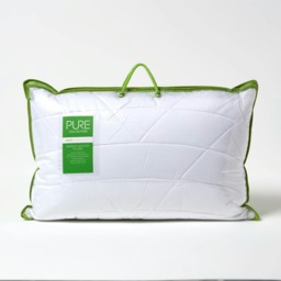 "Homescapes Luxury Organic Bamboo Pillow for Back Sleepers White 50cm x 75cm (20"" x 30"")"