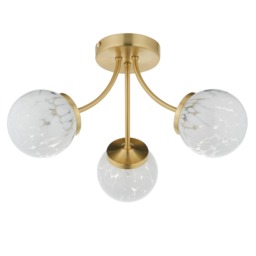 Lucie - Confetti Glass with Satin Gold Ceiling Light