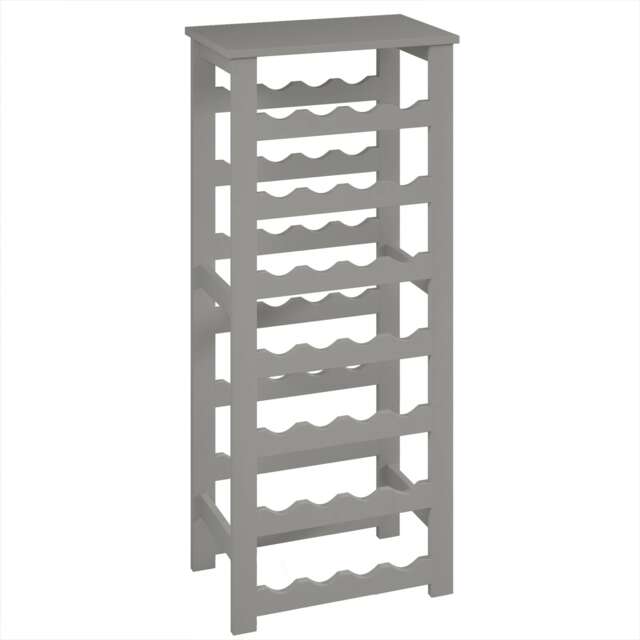 Camilo 7-Tier Wine Rack Freestanding Holds 28 Bottles Home Bar Stand 108cm Stand Grey Grey