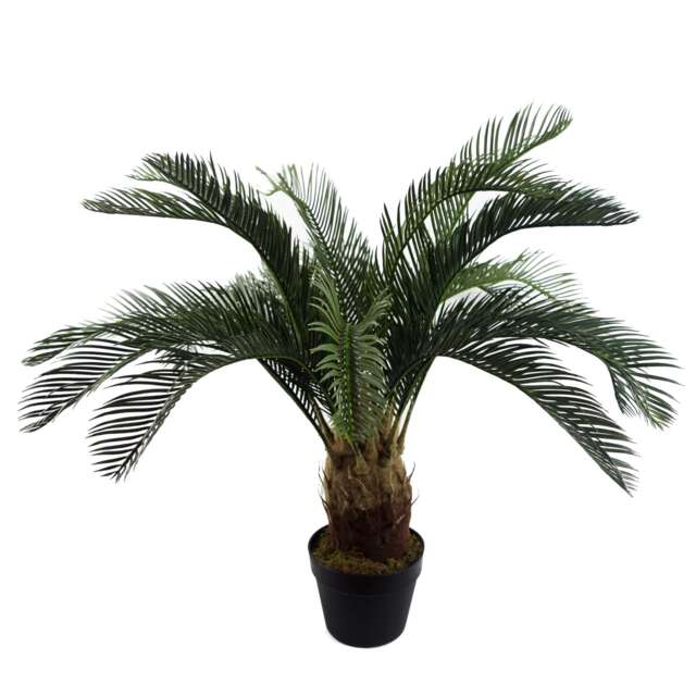80cm Artificial Tropical Cycas Palm Plant Green 2ft