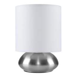ValueLights Chrome Touch Table Lamp White Shade