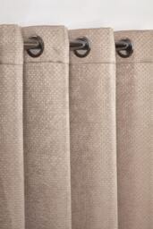 Metro Thermal Blackout Eyelet Curtains 168cm x 183cm Taupe Brown Natural