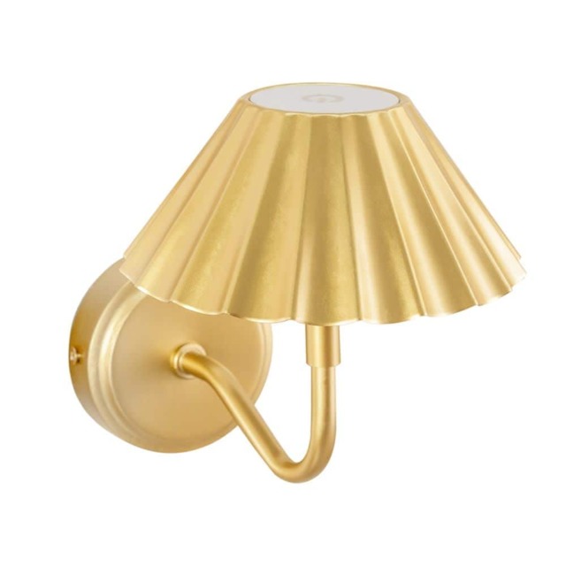 ValueLights Avery Gold Rechargeable Wall Light and Integrated Bulb