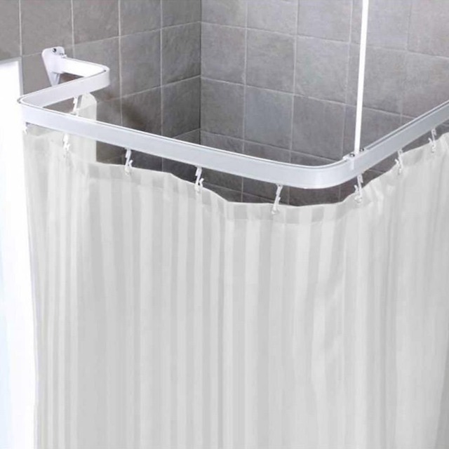 EuroShowers Bendi Shower Curtain Flexible Track - White