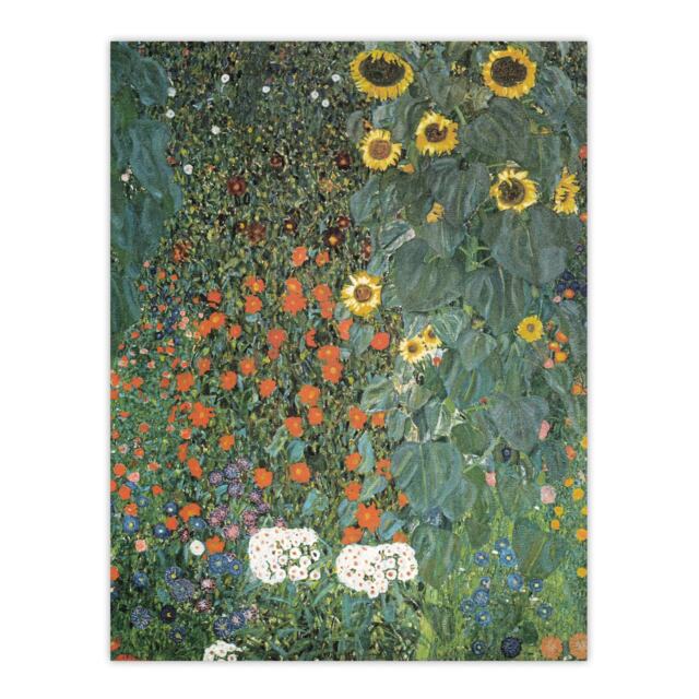 "Farm Garden with Sunflowers Vintage Wall Art Print Gustav Klimt 24x32"""