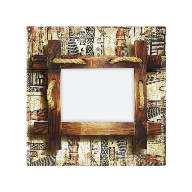 Rustic Egyptian Wooden Frame Splash Back White