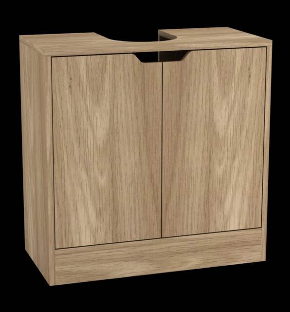 Bathroom Sink Cabinet with Full Pedestal Brown 14 x 32 x 64 1